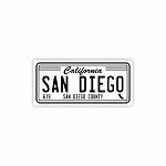 San Diego California 619.  Sticker (Peel N' Stick)